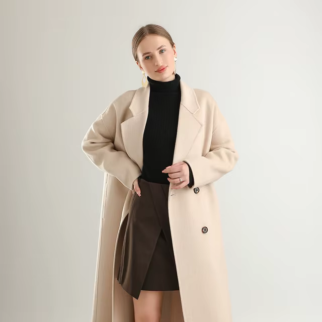Cashmere Coat 's Mid to Long High-end New Korean Version Woolen Coat