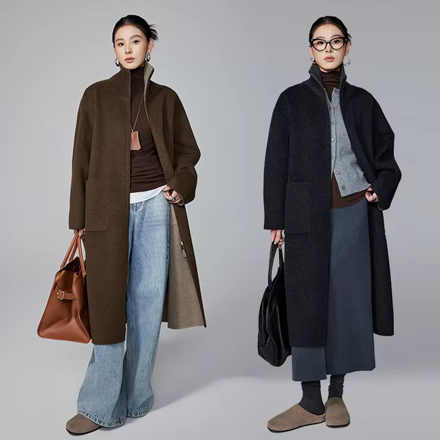 Double-sided Cashmere Coat Autumn And Winter Minimalist Style Long