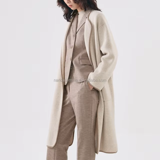 Merino Wool/cashmere Sweater Cardigan Lightweight Soft Pockets Long