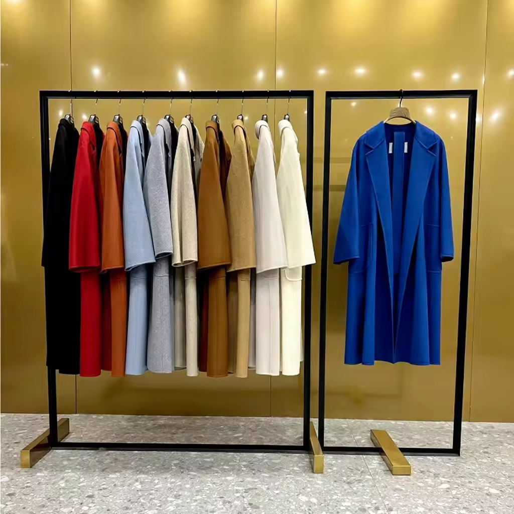 Top Quality Max Coat ,luxury Water Ripple Double-sided 100% Cashmere — detail 1
