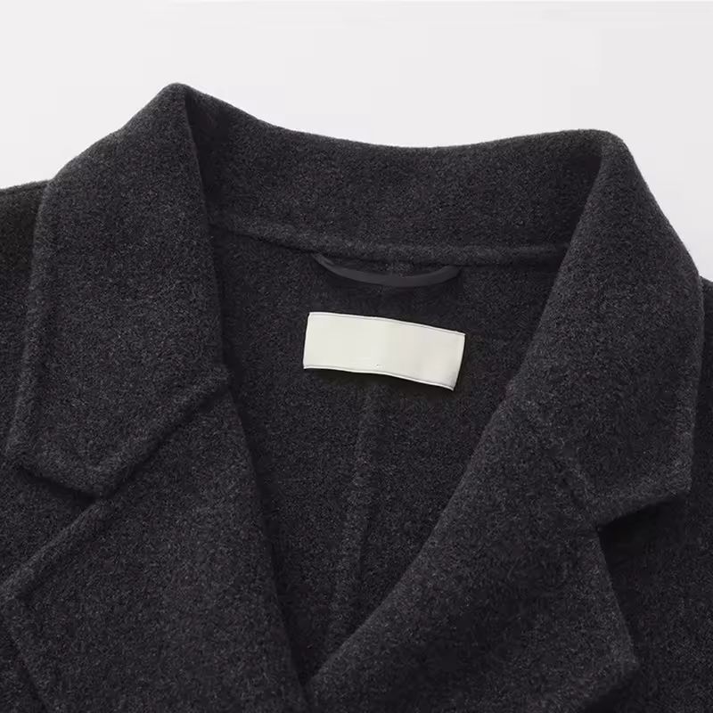 High Quality Plus Size Woolen Trench Coat Winter Double Faced Long — detail 3